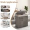 Costway Hand-woven Rattan Laundry Hamper with Lid Removable Liner Bag 29-Gallon 2-Section
